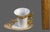 Late 20th Century Elegant Set of Four Demitasse Greek Key Cups & Saucers Japanese Imperial Porcelain Gilded - 8 pcs For Sale - Image 4 of 7
