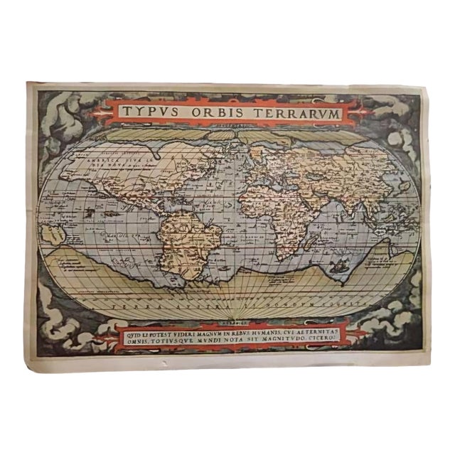 Nova Totius Terrarum Orbis Tabula – Justus Danckerts, Hand-Colored Copperplate World Map, Trimmed, Amsterdam 17th Century. For Sale