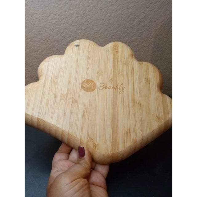 Mid-Century Modern 1980s Gorgeous Beachly Bamboo Shell Tray For Sale - Image 3 of 6
