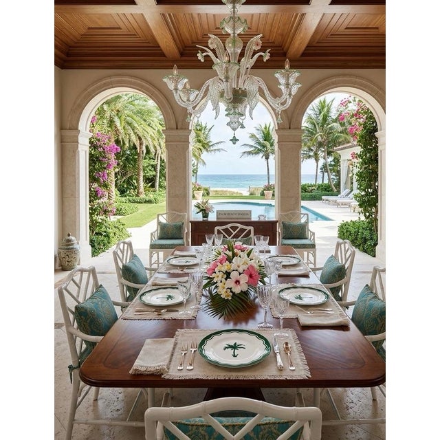 Fern & Co. For Anthropologie Palm Tree Dinner Plates - Set of 6 For Sale - Image 9 of 10