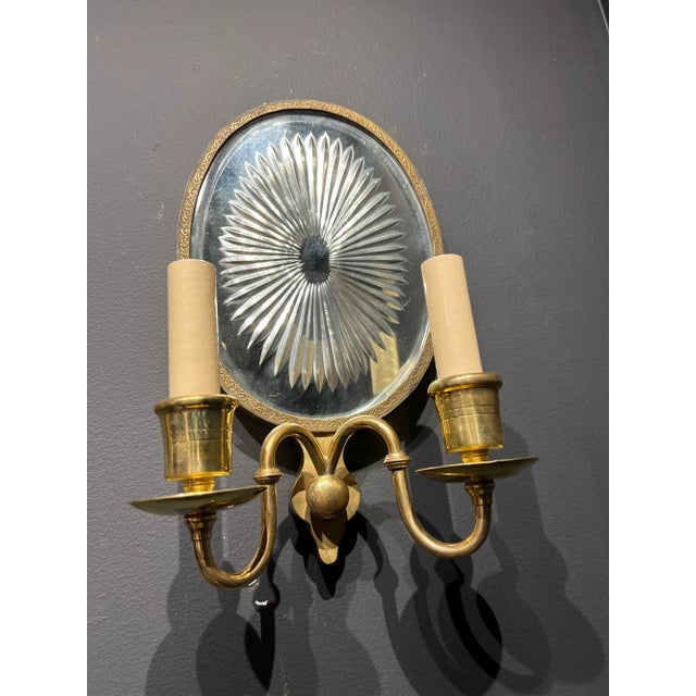 Gold 1920s Caldwell Mirror Sconces - Pair For Sale - Image 8 of 9