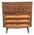 Mid Century Modern Vintage Tall Dresser High Boy in Albert Parvin Style Sculpted Design For Sale