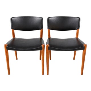 Ejner Larsen & Aksel Bender Madsen Teak Side Dining Chairs for Willy Beck, 1950 For Sale