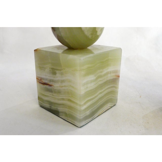 Mid-Century Italian Modernist Sculptural Bookends in Onyx, 1950s, Set of 2 For Sale - Image 12 of 15