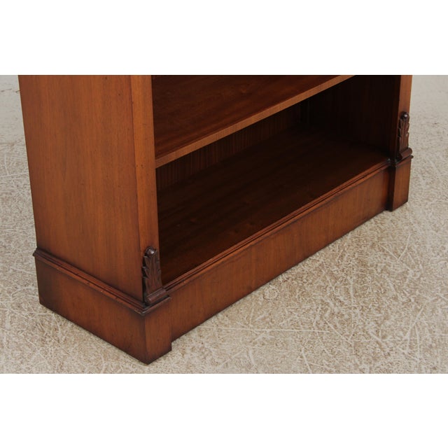 1990s English Style Walnut Open Bookcase For Sale - Image 5 of 11