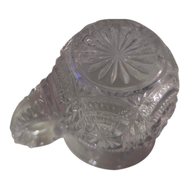 Antique 1910s u.s. Glass Co. "Slewed Horseshoe" Eapg Creamer Pitcher For Sale