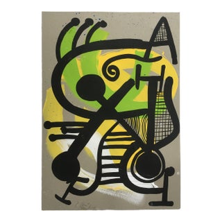 Miróvian Style Peter Keil Painting, Berlin For Sale
