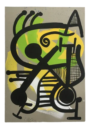 Miróvian Style Peter Keil Painting, Berlin