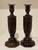 Contemporary Antique English Oak Turned Candlesticks With Brass Candle Cups - A Pair For Sale - Image 3 of 13