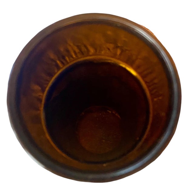 Wood Vintage Jamaica Amber Glass Tumblers, Mahogany Sleeves – Mid-Century Tiki Barware, Set of 4 For Sale - Image 7 of 8