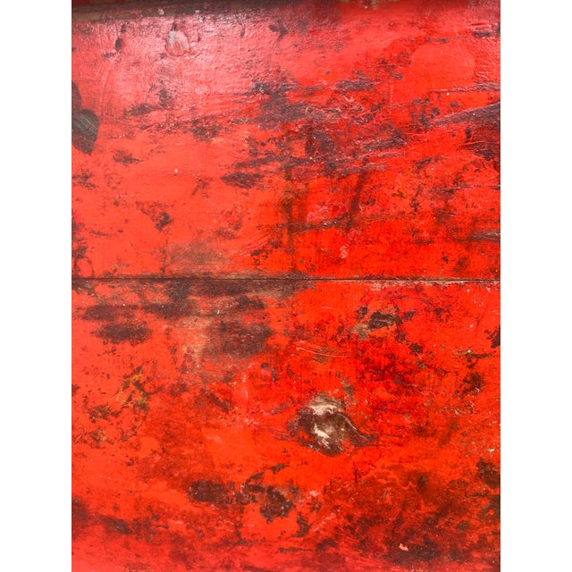 Antique Chinese Lacquer Tray With Great Patina For Sale - Image 4 of 8