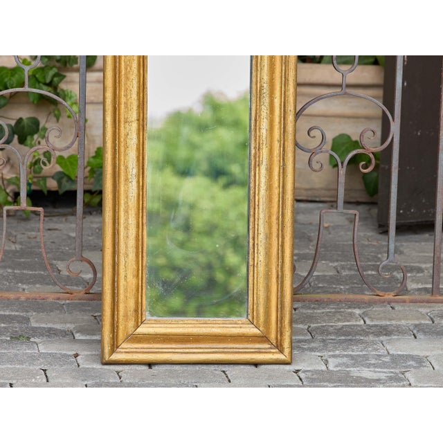 Gold French Giltwood Rectangular Wall Mirror, Circa 1920 For Sale - Image 8 of 9