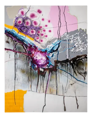 Detlef Hagenbäumer, Pink Roe, Acrylic, Oil and Spray Paint on Canvas