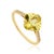 Modern Glam 2.04ct Lemon Topaz Diamond Clover Cocktail Ring in 14k Gold Size 4 For Sale - Image 4 of 14
