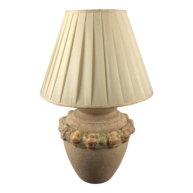 Ceramic Table Lamp with Fruits in Relief from Bitossi, 1960s For Sale