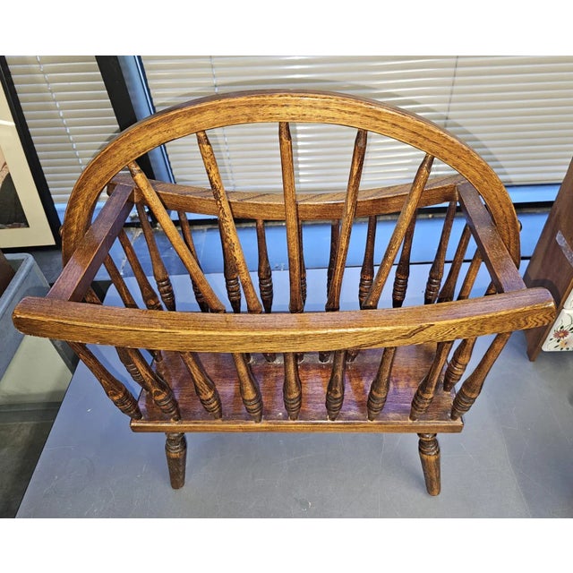 Arts & Crafts Mid Century Arts and Crafts Oak Canterbury Magazine Racks For Sale - Image 3 of 6