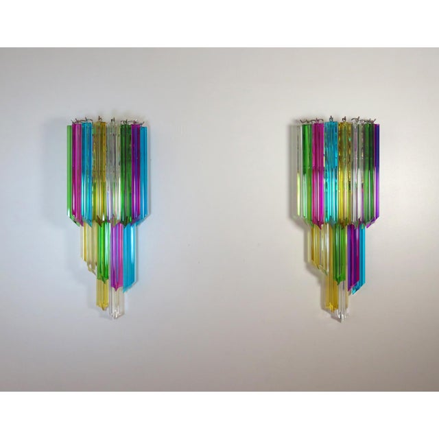 Vintage Murano Wall Sconces, 1990, Set of 2 For Sale - Image 4 of 14