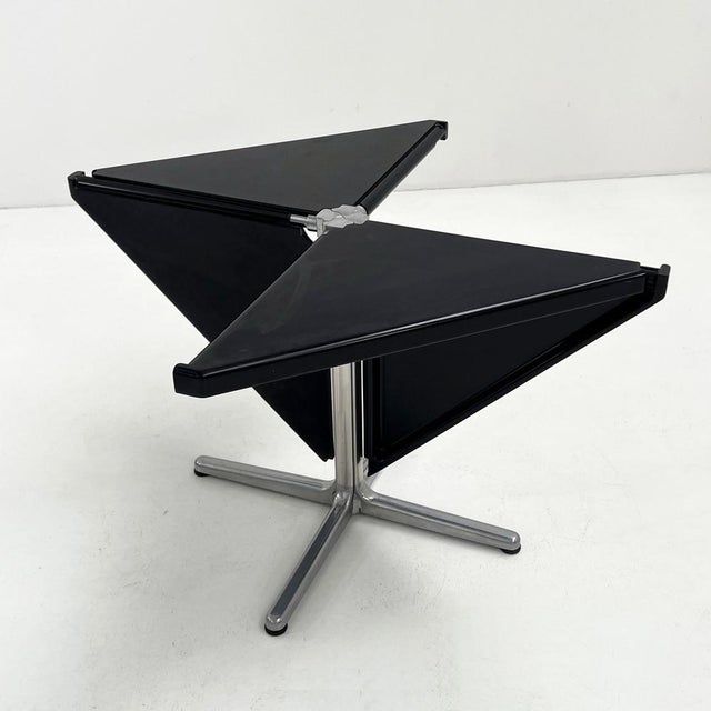 Black Plana Folding Table attributed to Giancarlo Piretti for Castelli, 1970s For Sale - Image 3 of 12