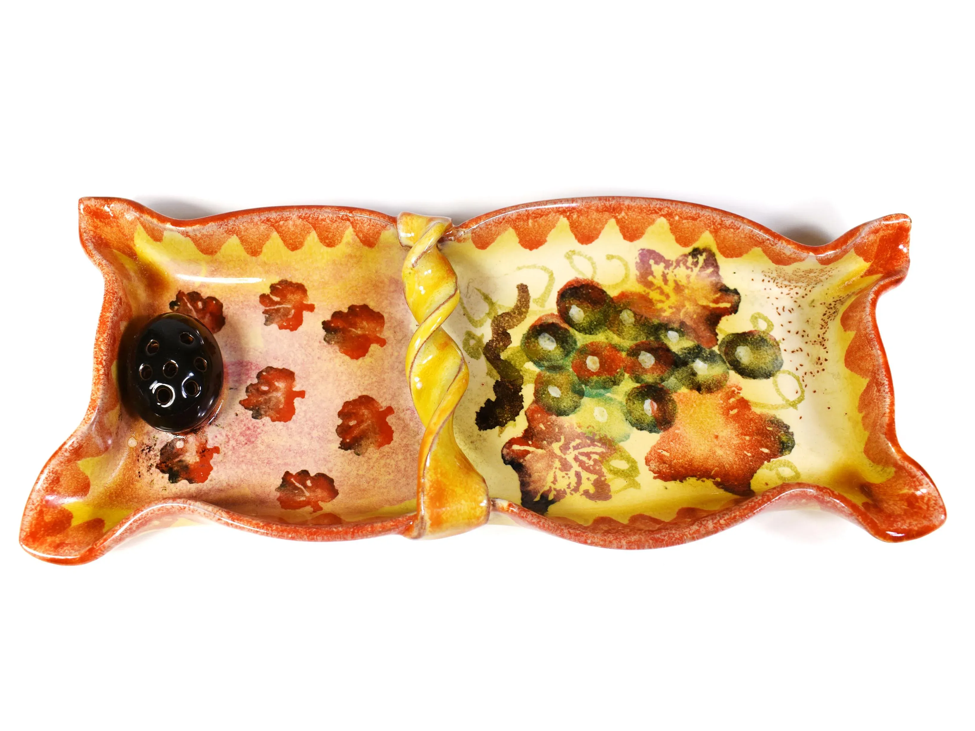 Handmade Italica Ars Fatto E Mano Italy Hors d'Oeuvres Pottery