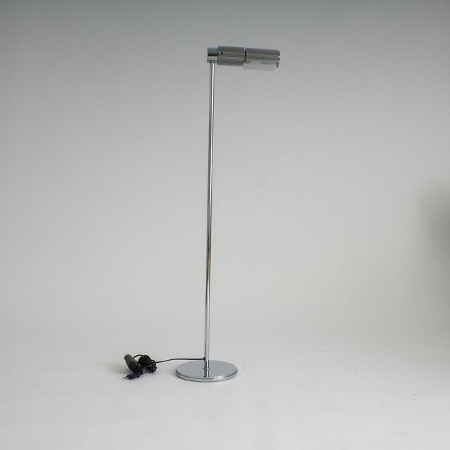 Postmodern Haloprofil 878HR Floor Lamp in Silver by Viktor Frauenknecht for Swiss Lamps, 1960s For Sale - Image 3 of 10