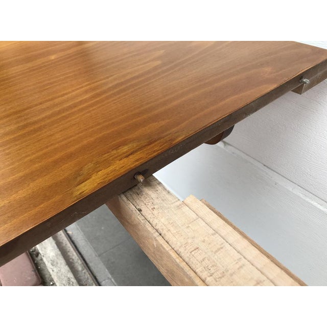 Round Extendable Table in Oak Veneer with Wood Base, 1970s For Sale - Image 13 of 18