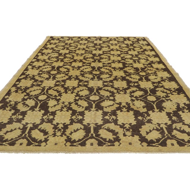 Contemporary Vintage Turkish Oushak Rug - 05'00 X 08'05 For Sale - Image 3 of 9