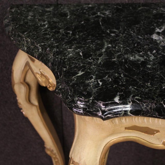 Italian Lacquered and Gilded Console, 1950s For Sale - Image 3 of 13