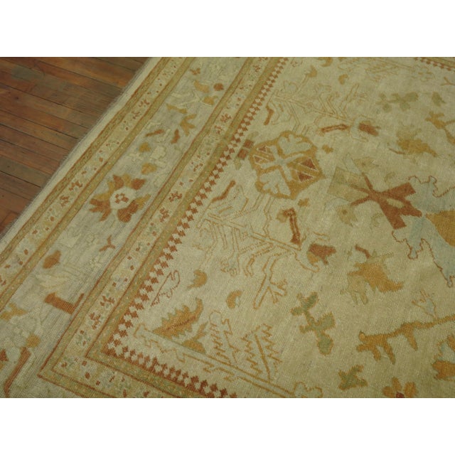 Decorative Turkish Square Oushak For Sale - Image 10 of 12