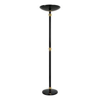 Modern Floor Lamp in Brass and Metal, 1980s For Sale