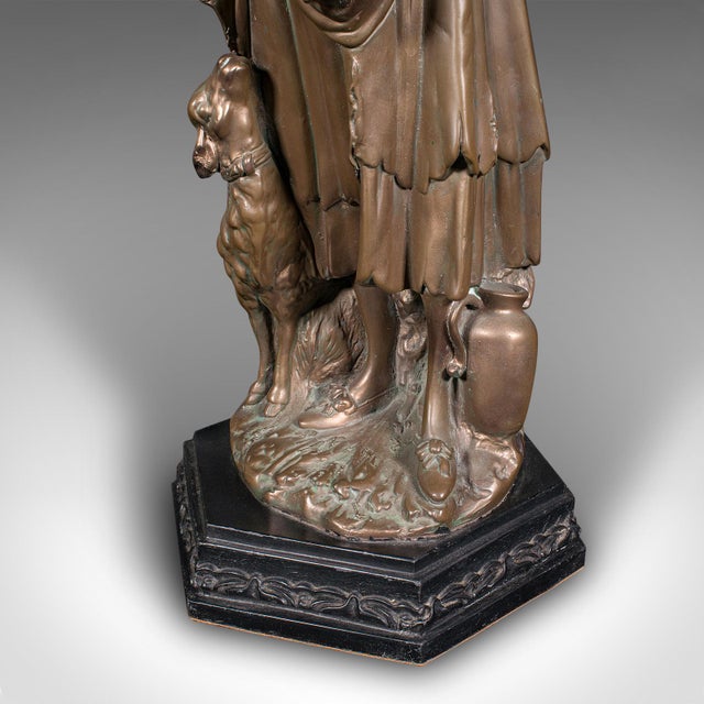 Tall Antique Female Figure, Austrian, Bronzed Plaster, Statue, Victorian, C.1900 For Sale - Image 12 of 12