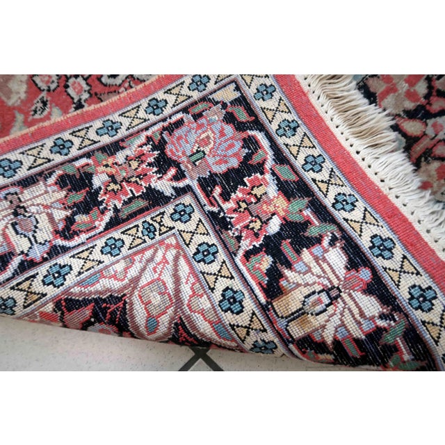 1960s Hand Made Vintage Persian Tabriz Kashmir Rug 2.5' X 4.2' For Sale - Image 4 of 12