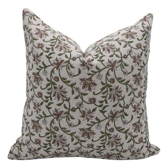Aradhana Throw Pillow Cover Premium Thick Linen Collection 14x14 Inch-Aradhna For Sale