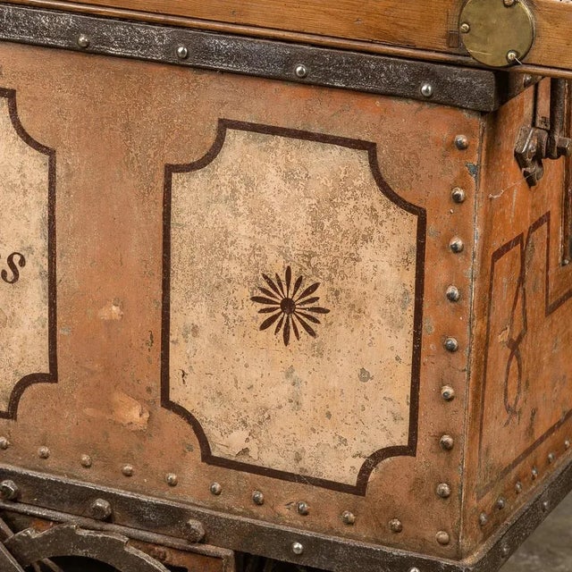19th Century Victorian Freight Carriage with Oak Top, 1880s For Sale - Image 9 of 18