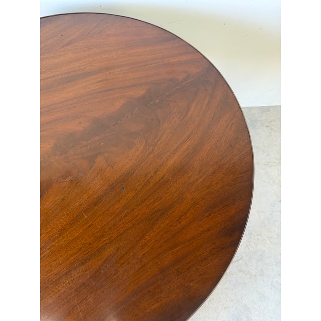 Vintage Baker French Empire Regency Style Accent Table With Brass Trim & Ram Head Legs For Sale - Image 12 of 18