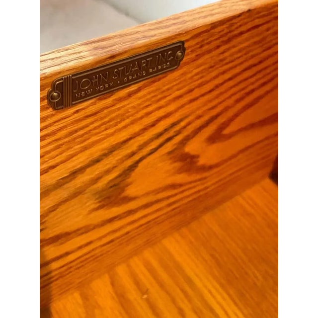 Pair of 1950s T.H. Robsjohn - Gibbings for John Stuart chests, on wheels. Needs refinishing.