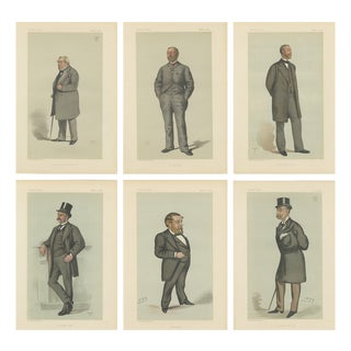 Unknown, British Elites 1883, Paper, Set of 6 For Sale