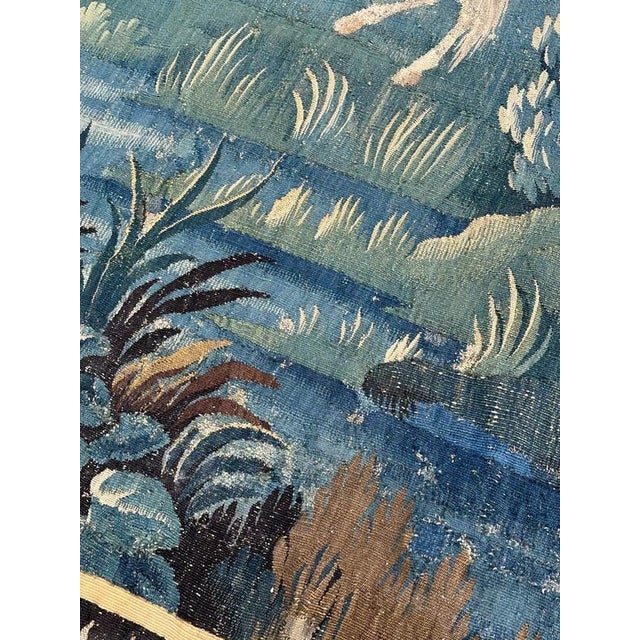 Hunting with Hound Tapestry from Aubusson, 1700s For Sale - Image 11 of 18