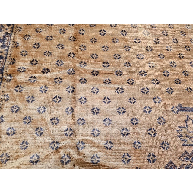 Vintage Turkish Oushak Rug, Hand-Knotted Wool, Geometric Design, Camelhair, 15' X 18' For Sale - Image 14 of 18