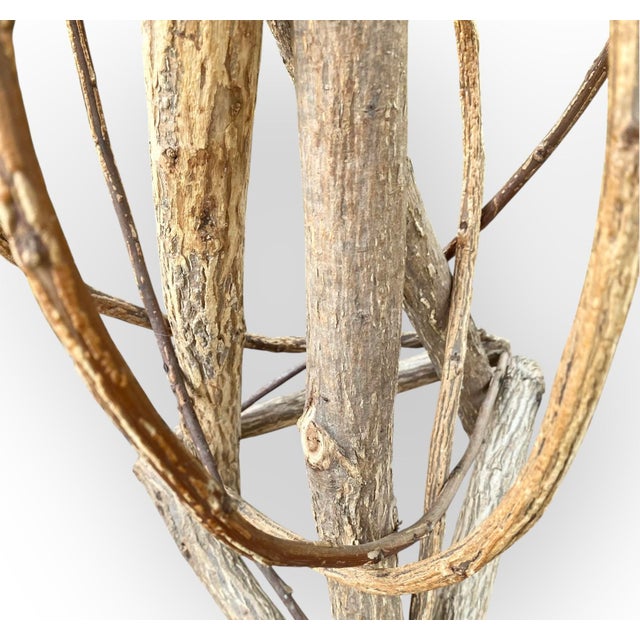 Wood Antique Early 20th Century Adirondack Bent Willow Accent Table For Sale - Image 7 of 10