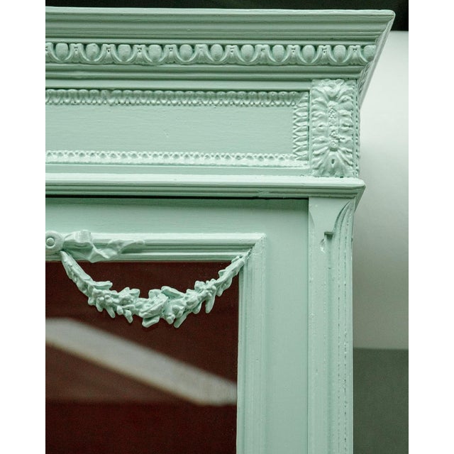 Louis XVI Style Mint Green Showcase Vitrine For Sale - Image 6 of 12