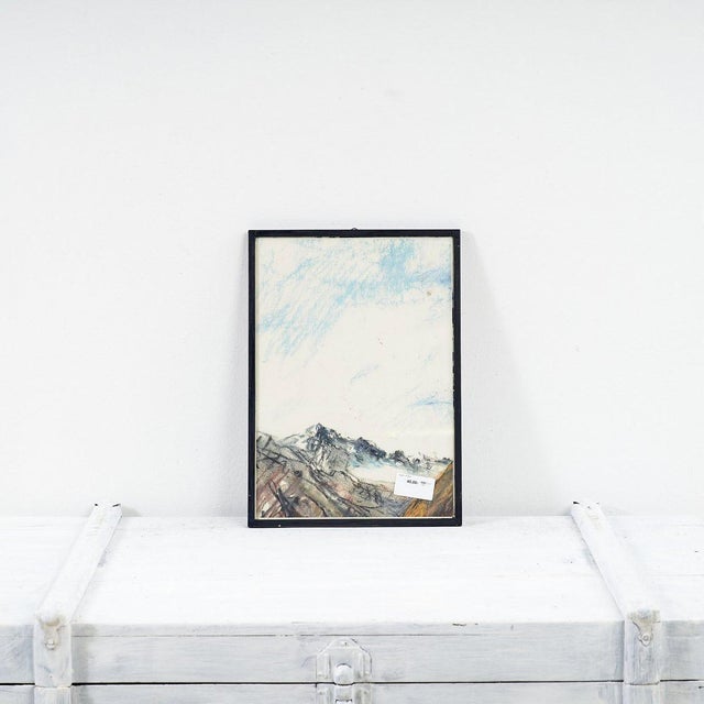 Guerrino Morbini, Mountain Landscape, Pastel For Sale - Image 5 of 5