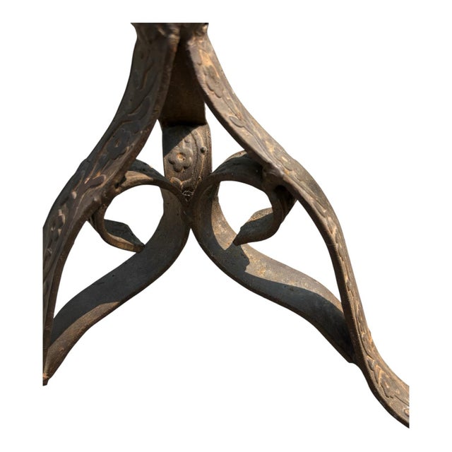 Pair of Mid-Century Wrought Iron Jardinière Plant Stands, Mediterranean Style For Sale In Indianapolis - Image 6 of 12