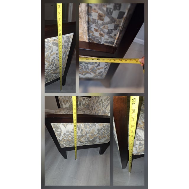 Description: Traditional and Transitional exposed wood arm chairs. The perfect accent for living room, bedroom or home...