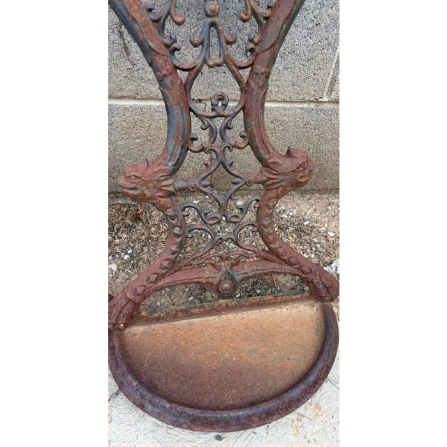 19th Century English Gothic Revival Cast Iron Wall Planters - A Pair For Sale - Image 9 of 12
