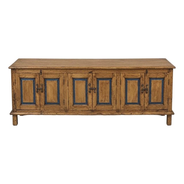 American Primitive 8ft Long Sideboard 19th Century For Sale