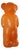 Lumibär Lamp Bear Standing in Orange from Elmar Flötotto, Germany, 1990s For Sale