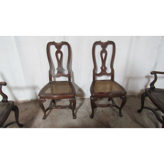 Farmhouse 1980s Set Baker Dining Room Chairs Kitchen Farmhouse Rustic For Sale - Image 3 of 10