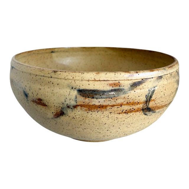 Handmade Extra Large Vintage Studio Pottery Bowl For Sale