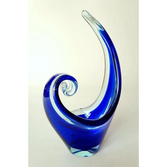 Glass Italian Sommerso Murano Glass Vase, 1960s For Sale - Image 7 of 7
