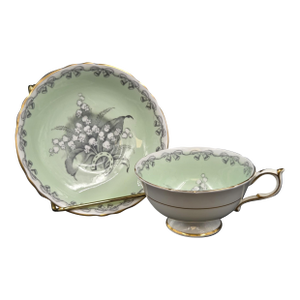 Vintage 1939-1949 'Double Warrant' Paragon 'To the Bride' Teacup and Saucer by Appointment Hm Queen Elizabeth and Hm Queen Mary